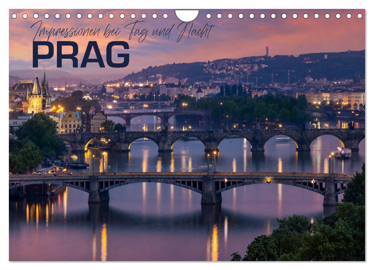 Cover: 9783383950896 | PRAG Impressionen bei Tag und Nacht (Wandkalender 2025 DIN A4...