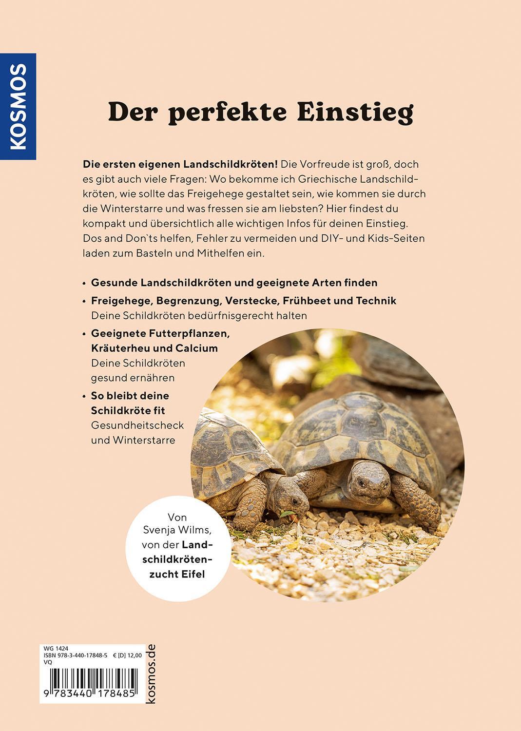 Rückseite: 9783440178485 | Landschildkröten | Svenja Wilms | Taschenbuch | Mein Tier | 96 S.