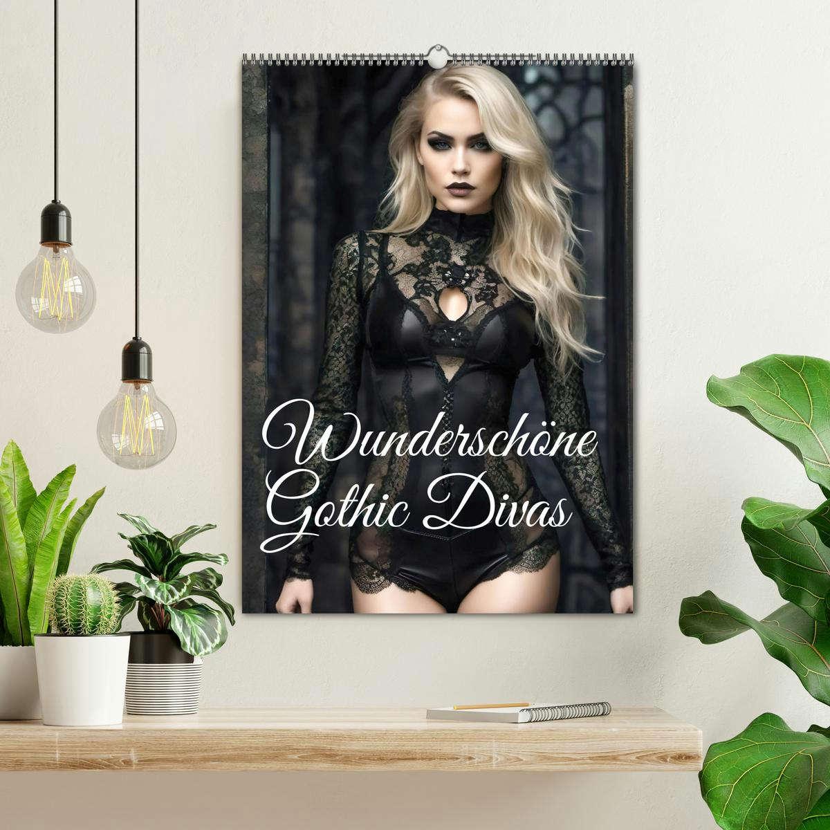 Bild: 9783457127049 | Wunderschöne Gothic Divas (Wandkalender 2025 DIN A2 hoch), CALVENDO...