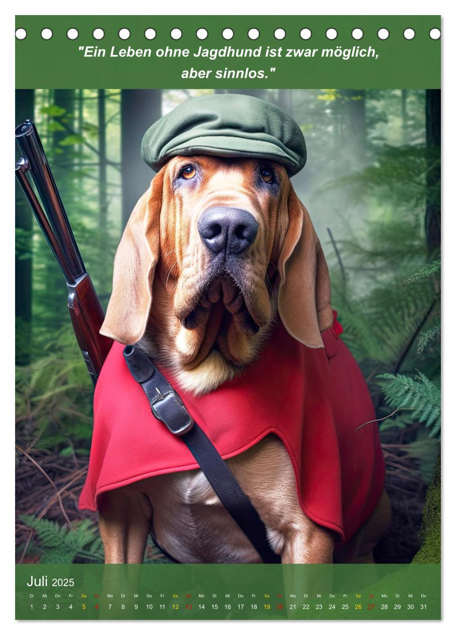 Bild: 9783435979899 | Lustige Jagdhunde mit Jägerlatein (Tischkalender 2025 DIN A5 hoch),...