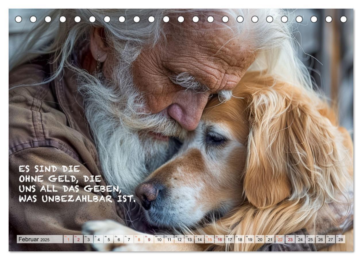 Bild: 9783457165737 | Hunde und berührende Sprüche (Tischkalender 2025 DIN A5 quer),...