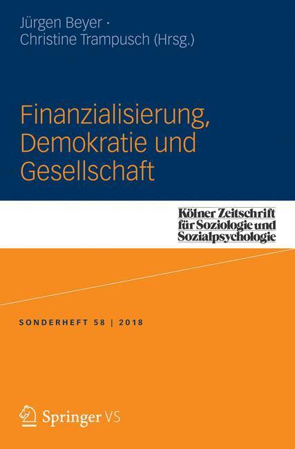 Cover: 9783658227272 | Finanzialisierung, Demokratie und Gesellschaft | Trampusch (u. a.)