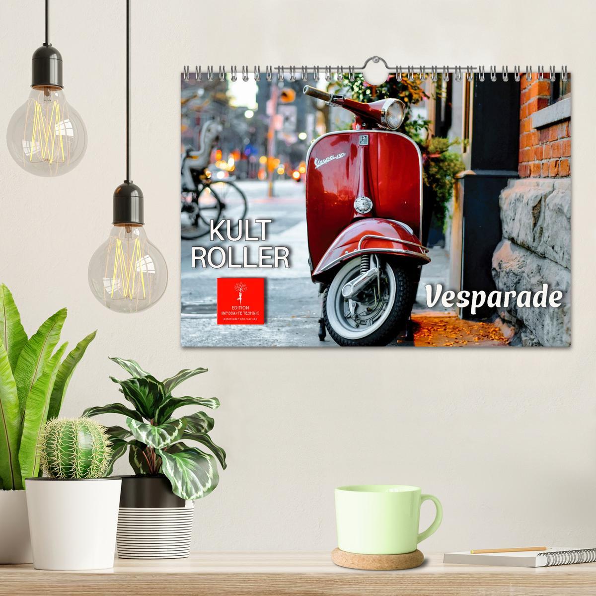 Bild: 9783383931239 | Kult Roller - Vesparade (Wandkalender 2025 DIN A4 quer), CALVENDO...