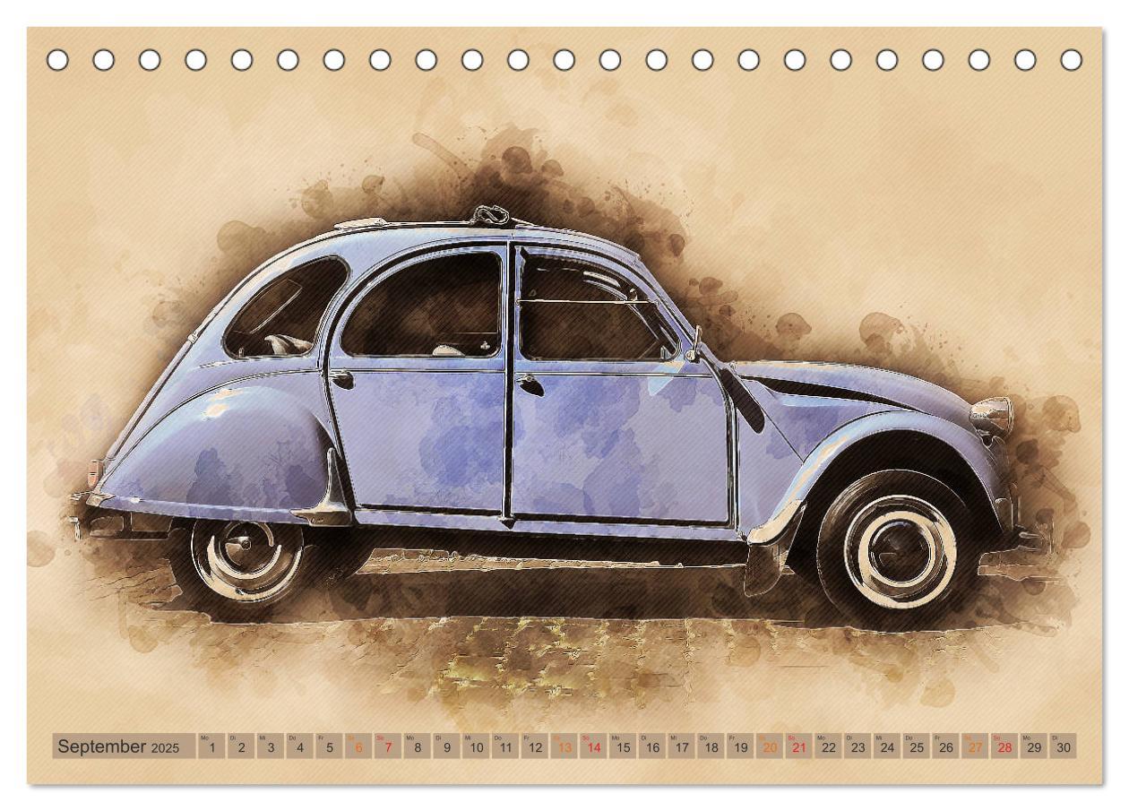 Bild: 9783435214457 | Die Ente, Deux Chevaux, 2CV (Tischkalender 2025 DIN A5 quer),...