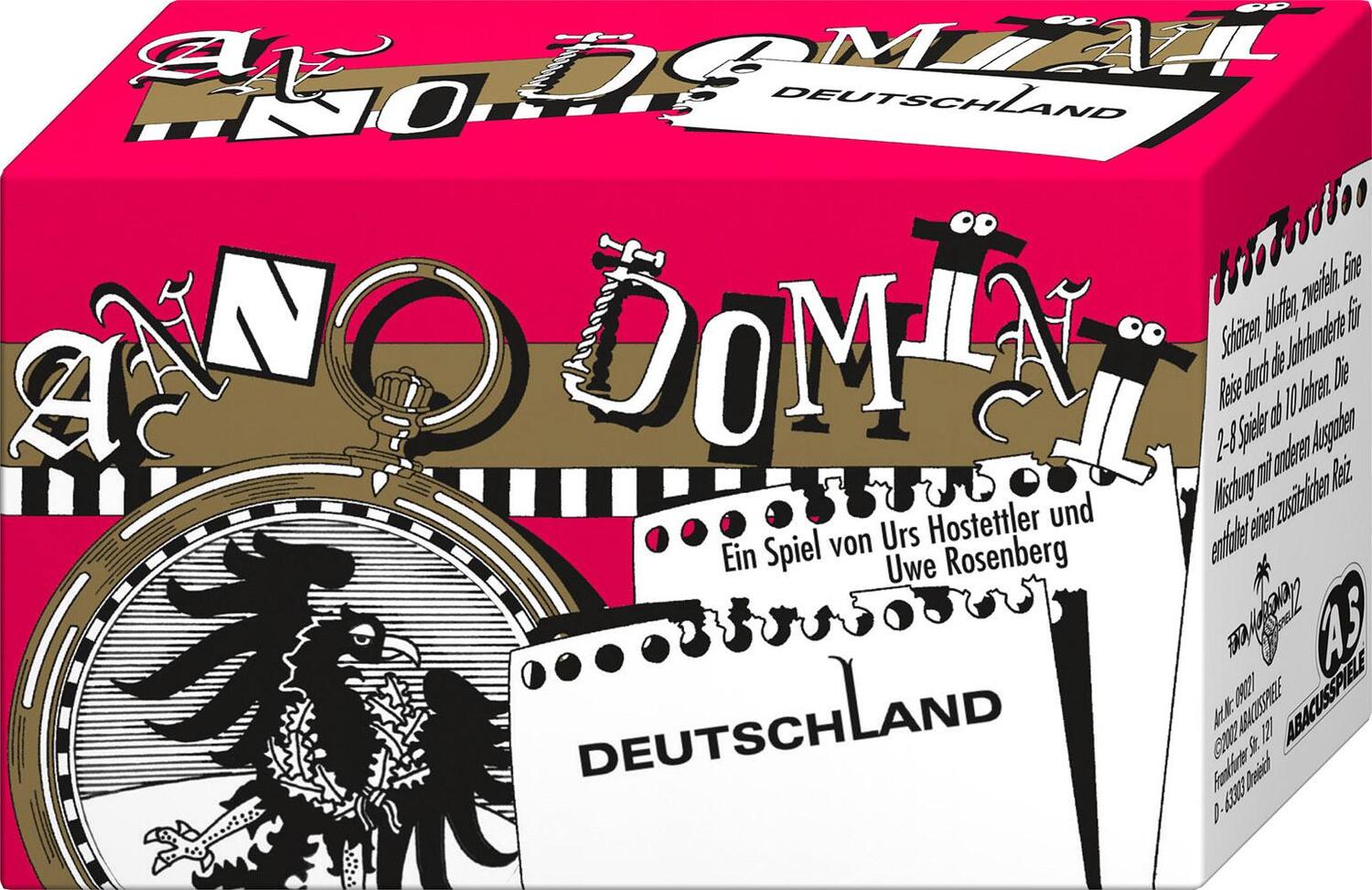 Cover: 4011898090215 | Anno Domini - Deutschland | Schätzen - Bluffen - Zweifeln | Spiel