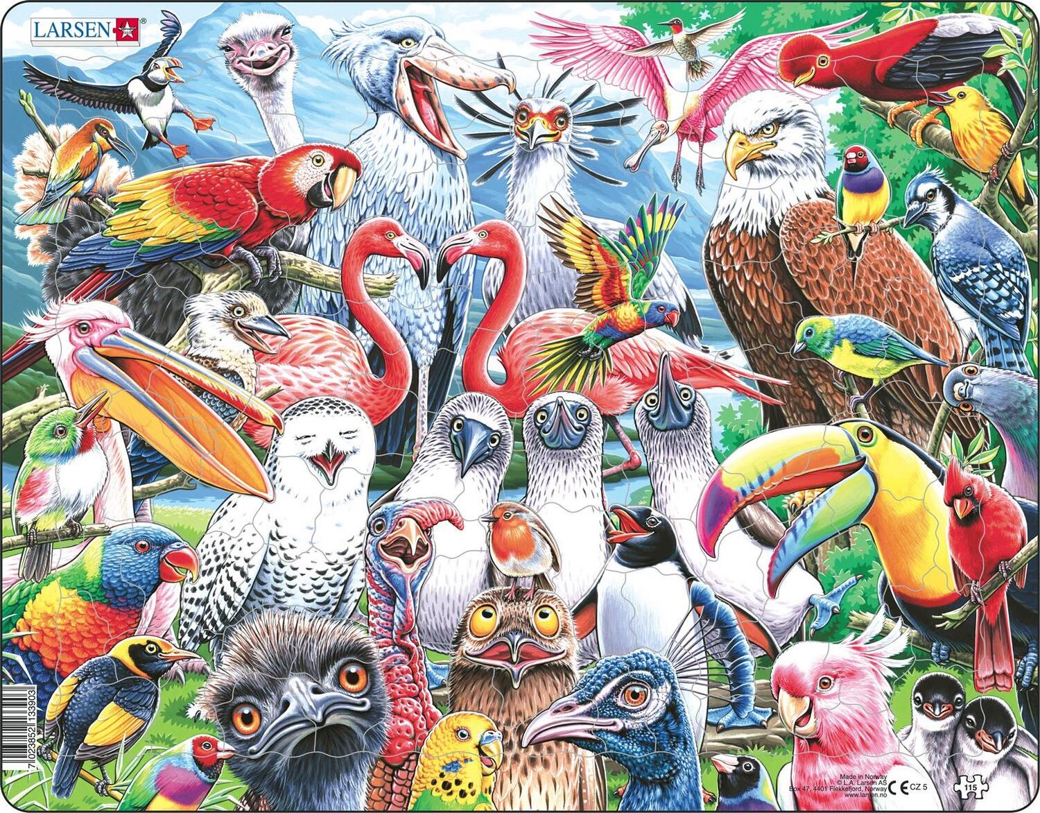 Cover: 7023852133903 | Puzzle - Vögel aus aller Welt (Selfie/Gruppenbild) | Puzzle | 2022