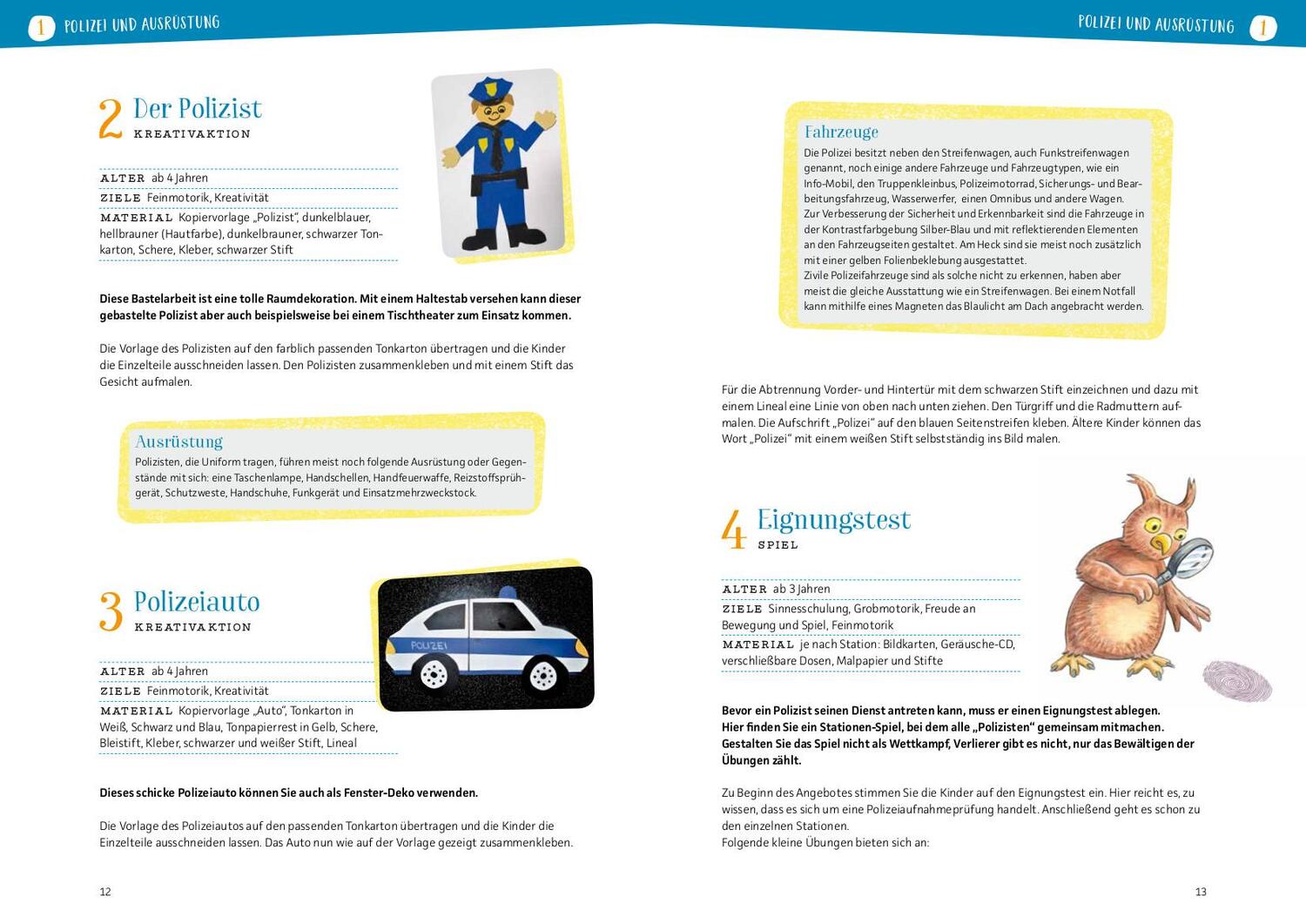 Bild: 9783780651396 | Projektreihe Kindergarten - Bei der Polizei | Anja Mohr | Taschenbuch