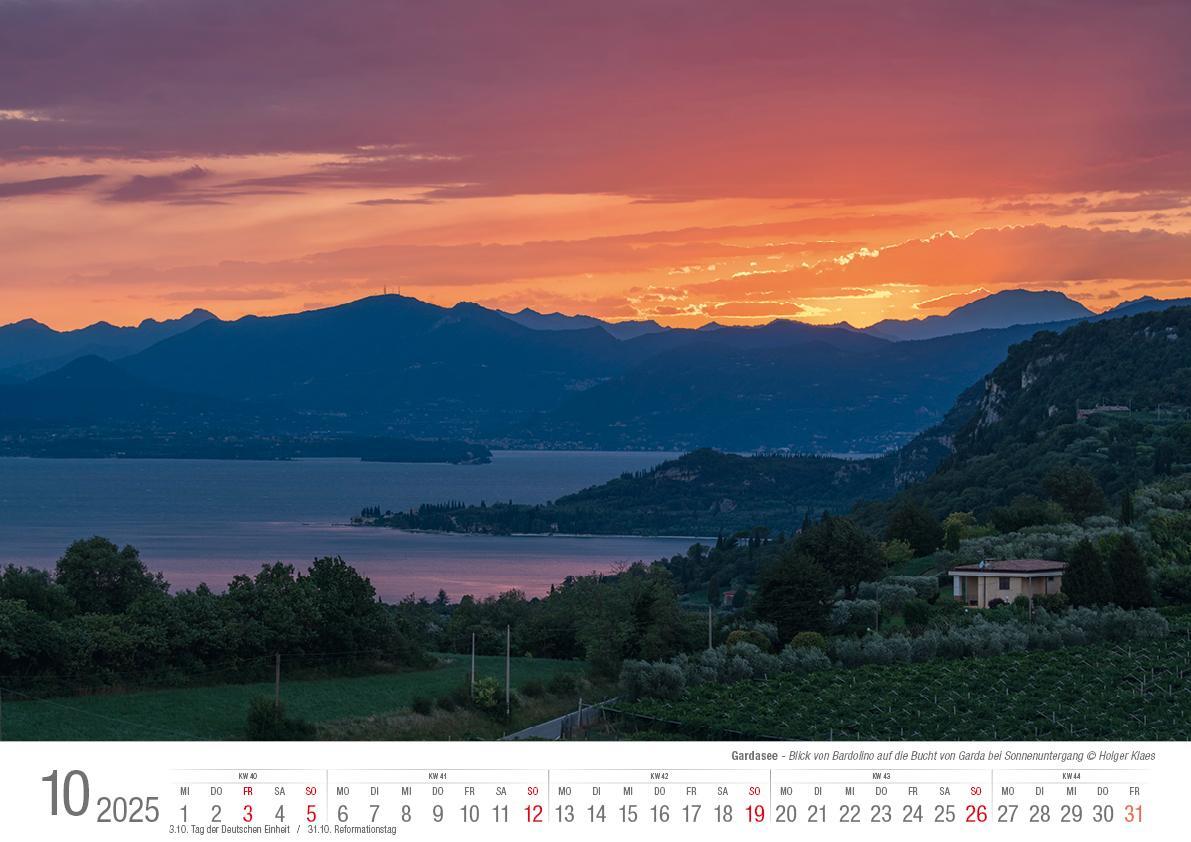 Bild: 9783965352223 | Gardasee 2025 Bildkalender A3 cm quer, spiralgebunden | Holger Klaes