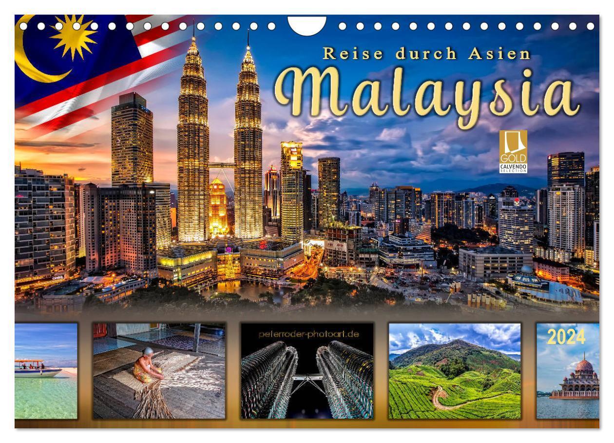 Cover: 9783383225390 | Reise durch Asien - Malaysia (Wandkalender 2024 DIN A4 quer),...