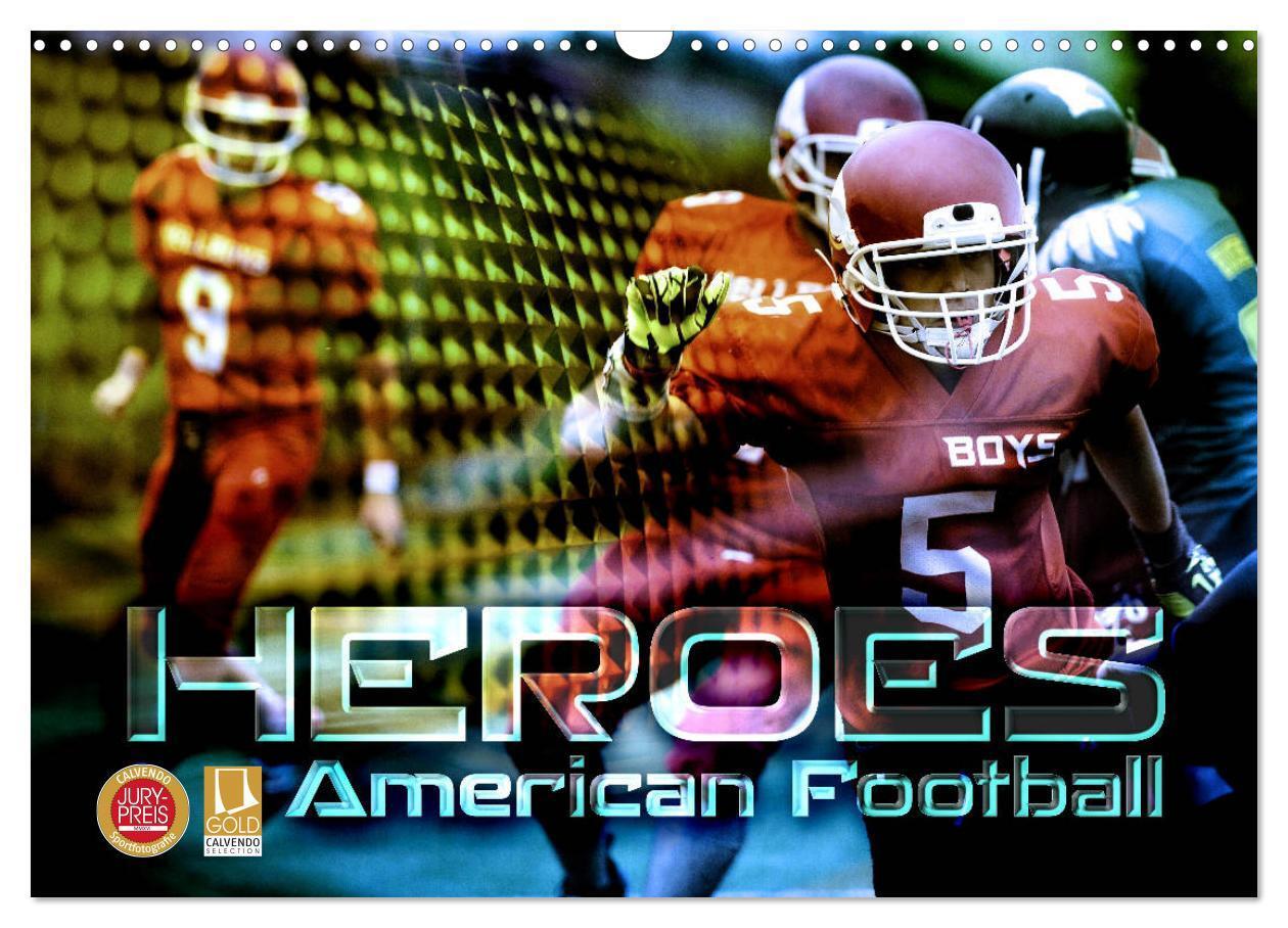 Cover: 9783435450596 | HEROES - American Football (Wandkalender 2025 DIN A3 quer),...