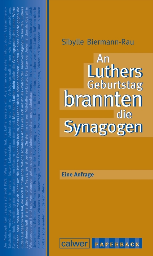 Cover: 9783766842046 | An Luthers Geburtstag brannten die Synagogen | Eine Anfrage | Buch