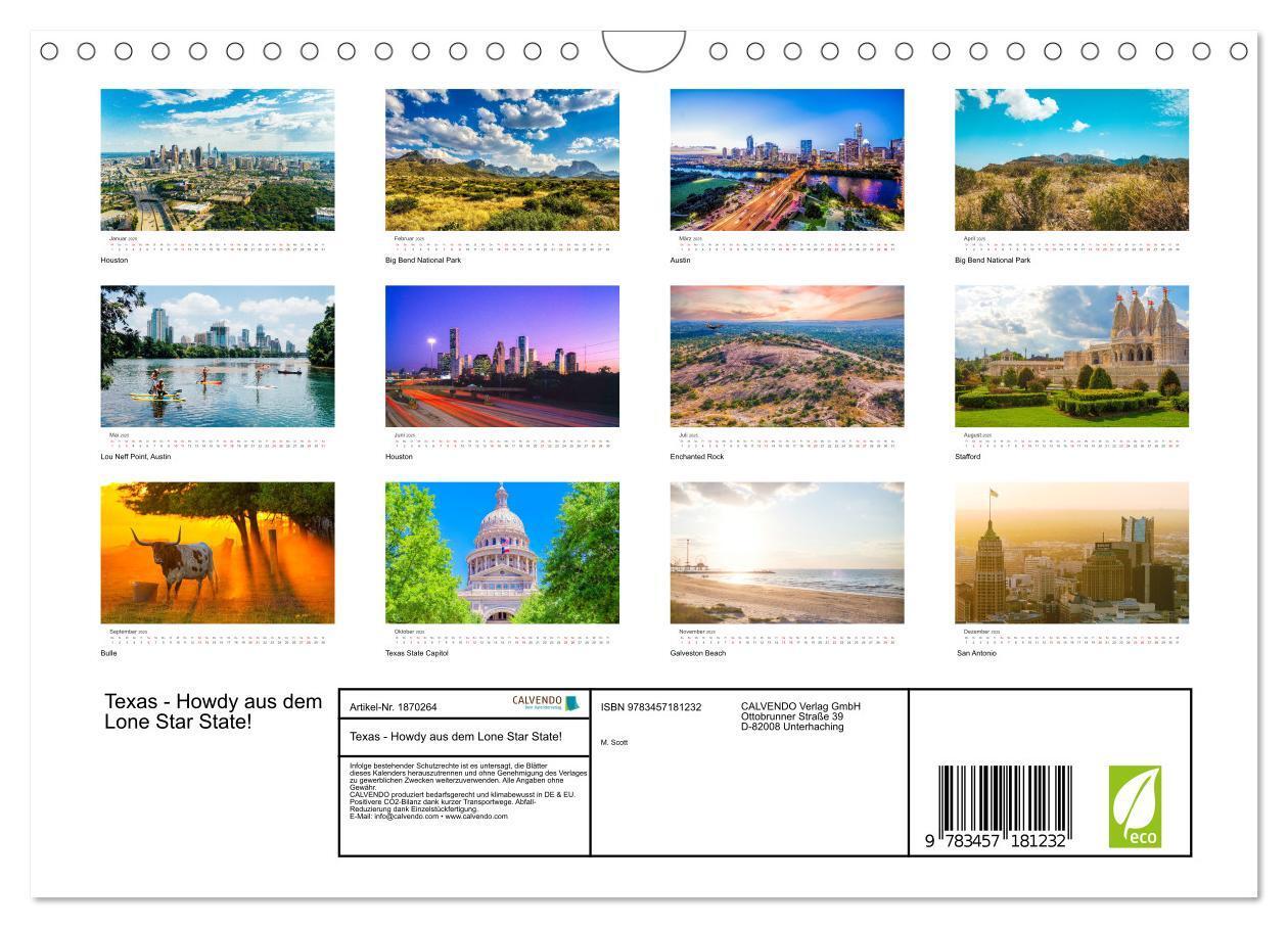 Bild: 9783457181232 | Texas - Howdy aus dem Lone Star State! (Wandkalender 2025 DIN A4...