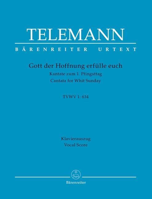 Cover: 9790006562688 | Telemann, G: Gott der Hoffnung erfülle euch TVWV 1:634 | Telemann