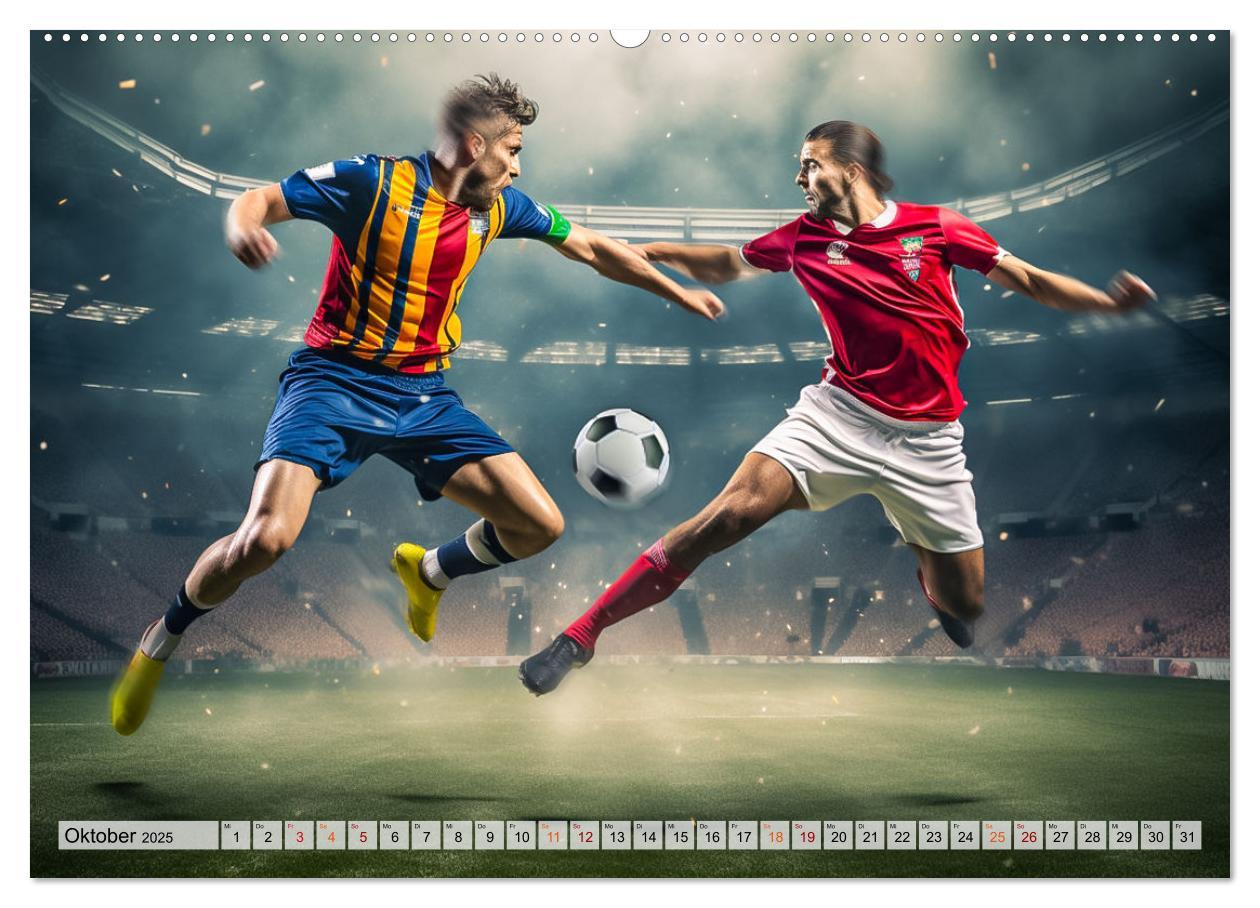 Bild: 9783383780448 | Fussball - Zweikampf (Wandkalender 2025 DIN A2 quer), CALVENDO...