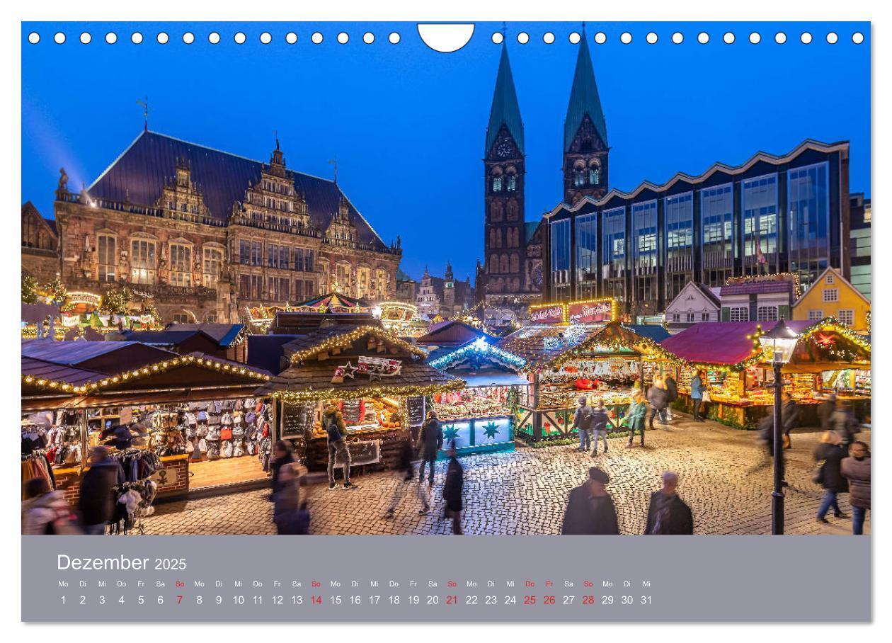 Bild: 9783435177684 | Nachts in Bremen (Wandkalender 2025 DIN A4 quer), CALVENDO...