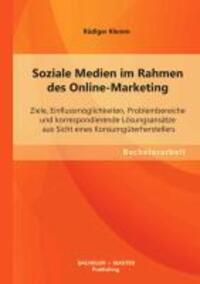 Cover: 9783955493752 | Soziale Medien im Rahmen des Online-Marketing: Ziele,...