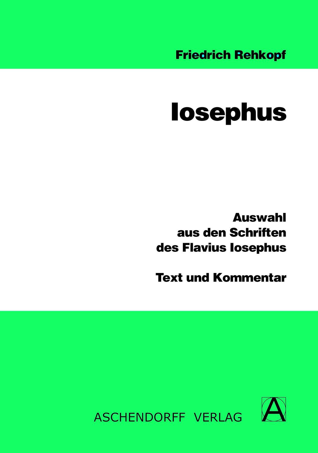 Cover: 9783402023068 | Auswahl aus den Schriften des Flavius Iosephus | Flavius Josephus