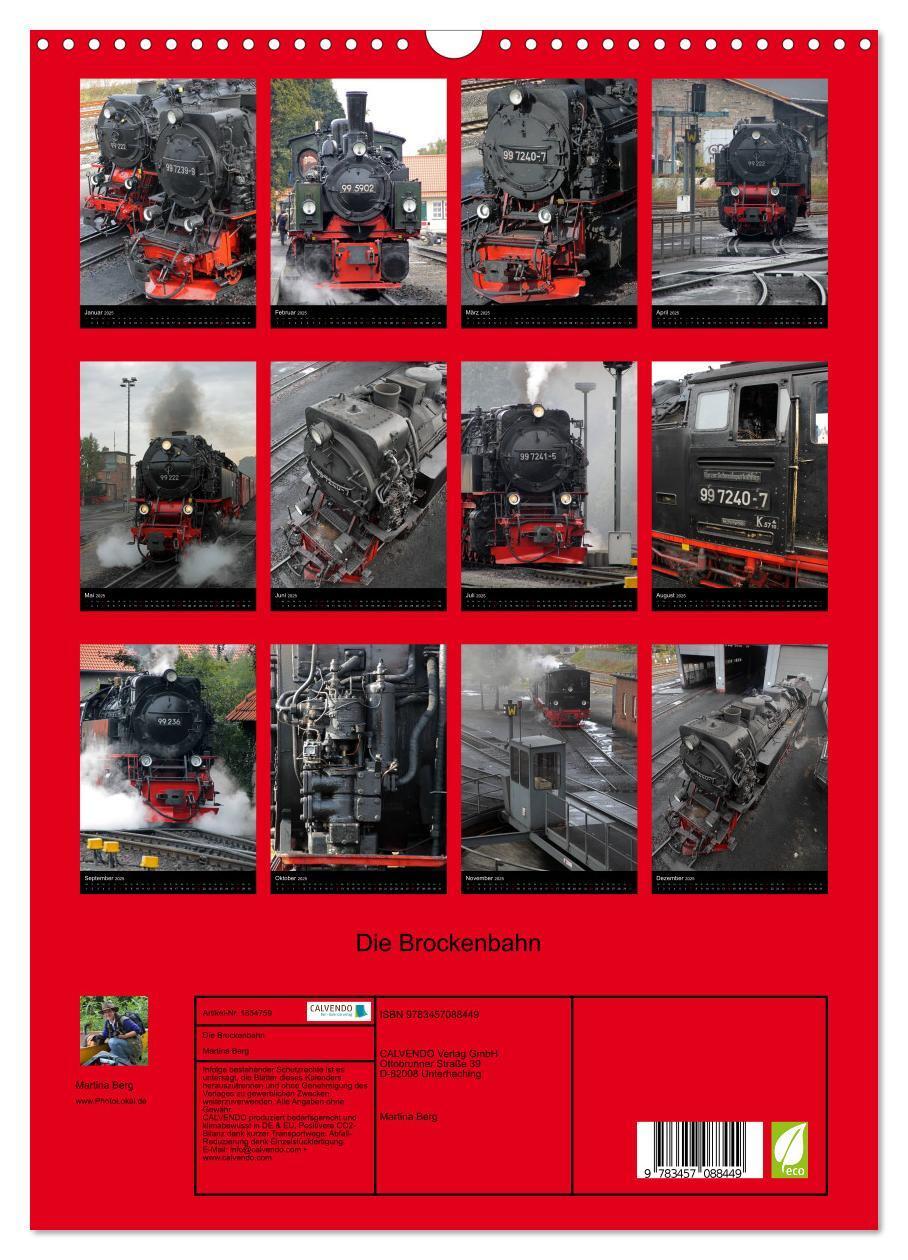 Bild: 9783457088449 | Die Brockenbahn (Wandkalender 2025 DIN A3 hoch), CALVENDO...