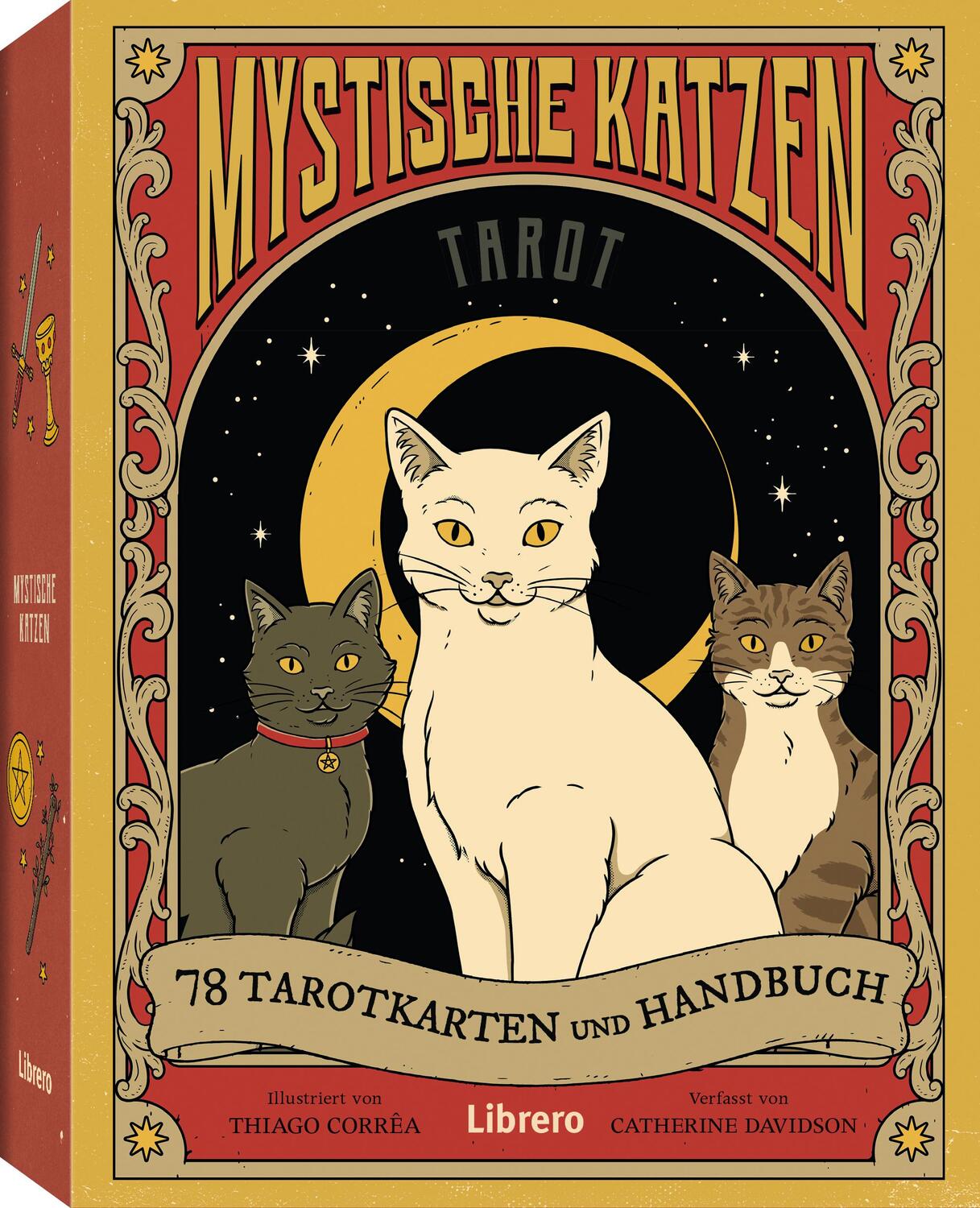 Cover: 9789463597104 | Tarot Mystische Katzen | 78 Tarotkarten und Handbuch | Davidson | Buch