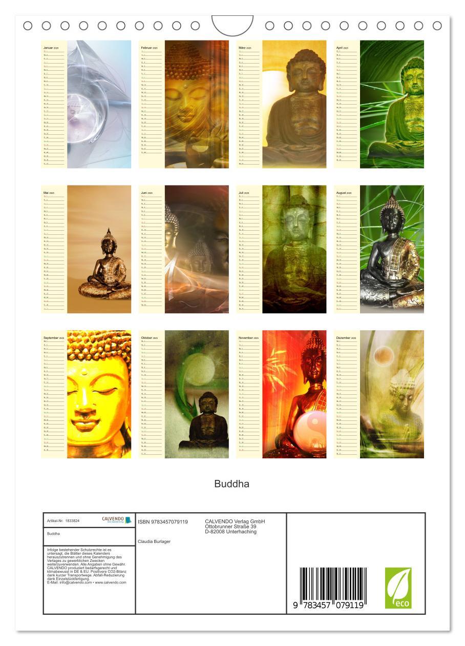 Bild: 9783457079119 | Buddha (Wandkalender 2025 DIN A4 hoch), CALVENDO Monatskalender | 2025