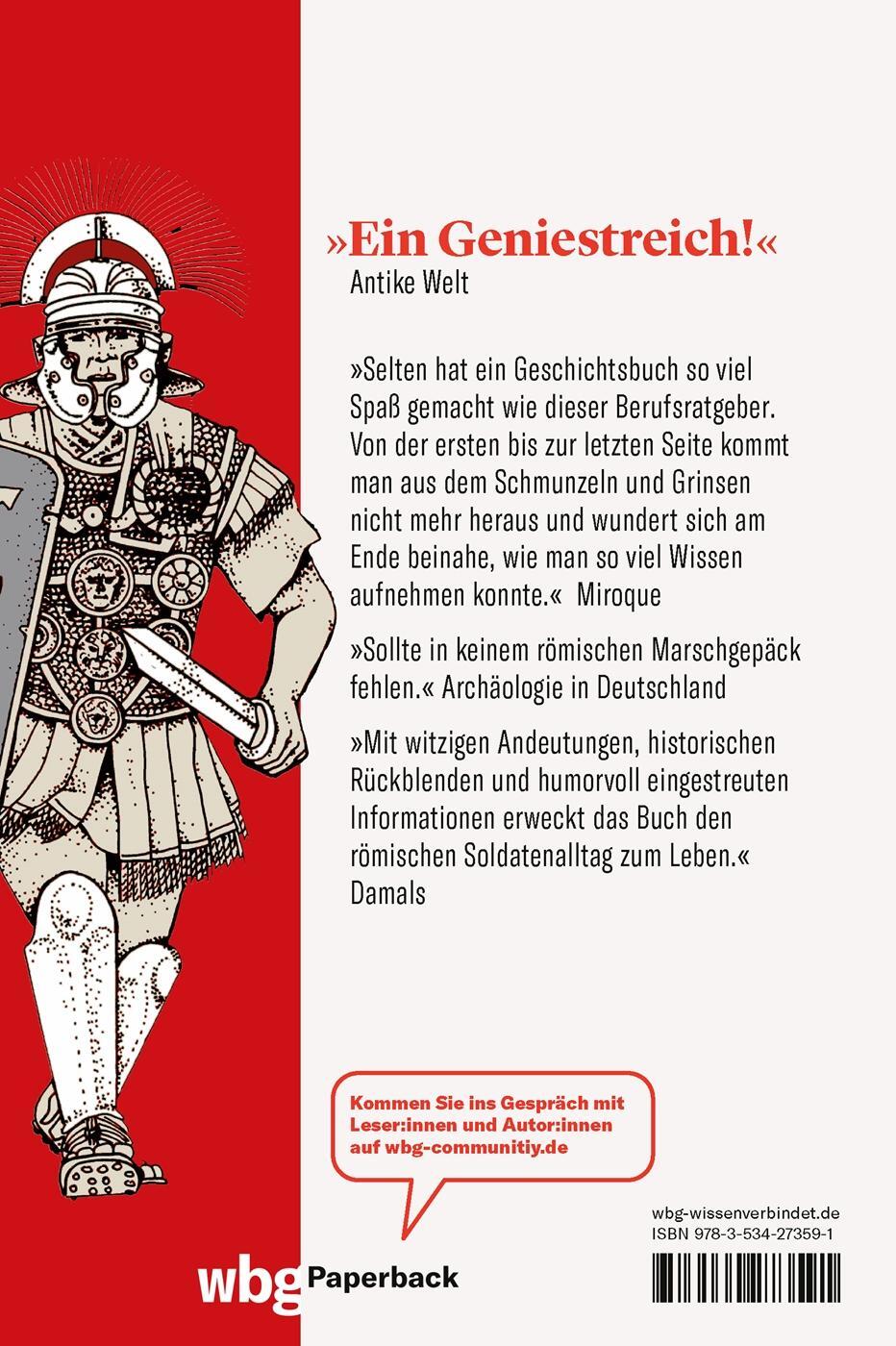 Rückseite: 9783534273591 | Legionär in der römischen Armee | Der ultimative Karriereführer | Buch