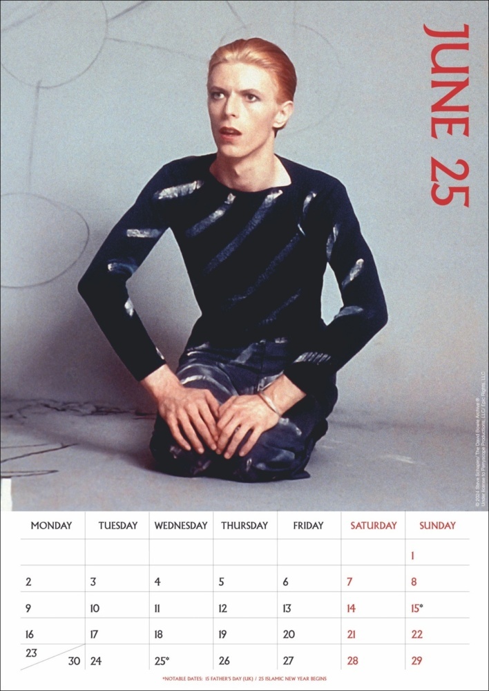 Bild: 9783840196713 | David Bowie Posterkalender 2025 | Kalender | Spiralbindung | 14 S.