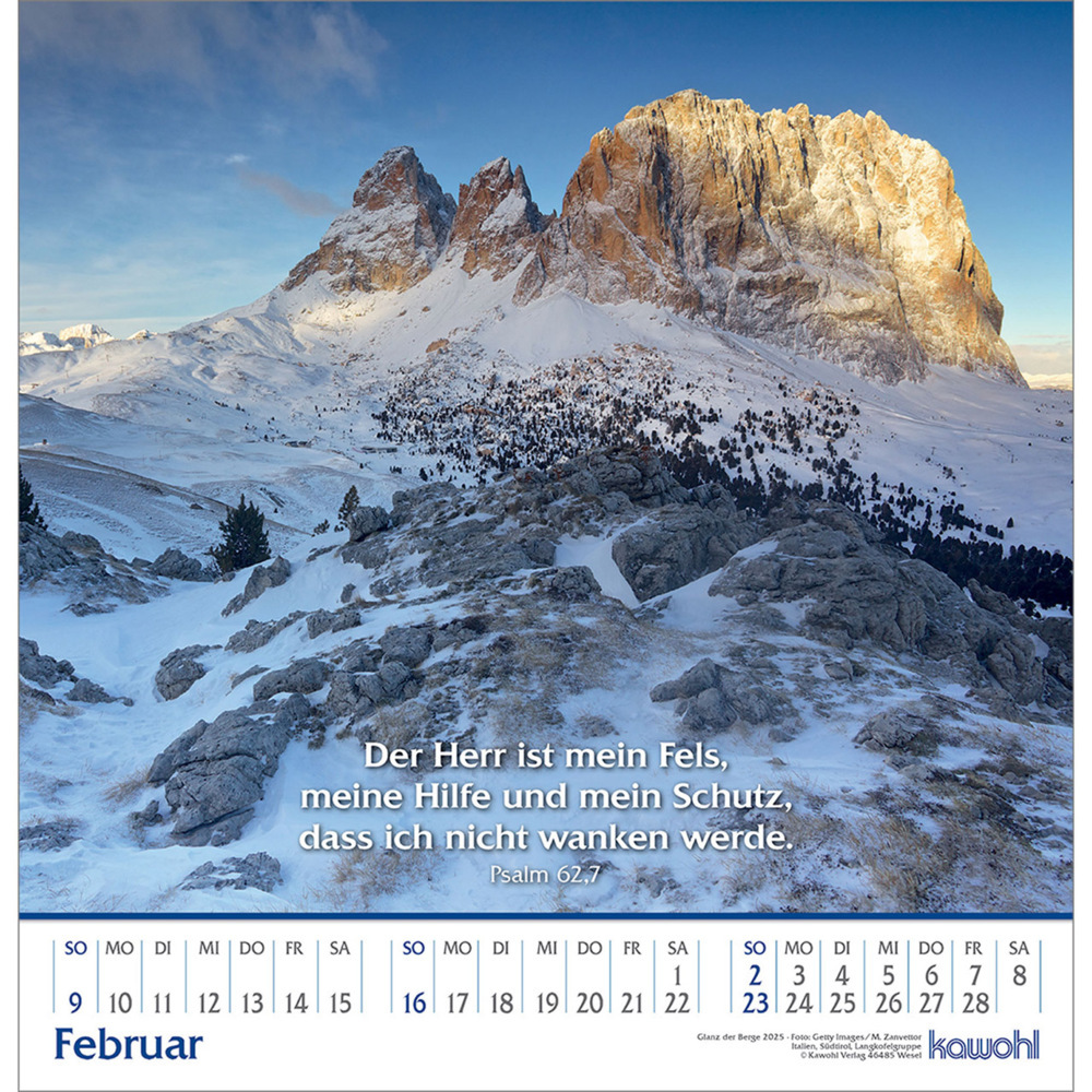 Bild: 9783754829059 | Glanz der Berge 2025 | Wandkalender mit Bergbildern und Bibelworten