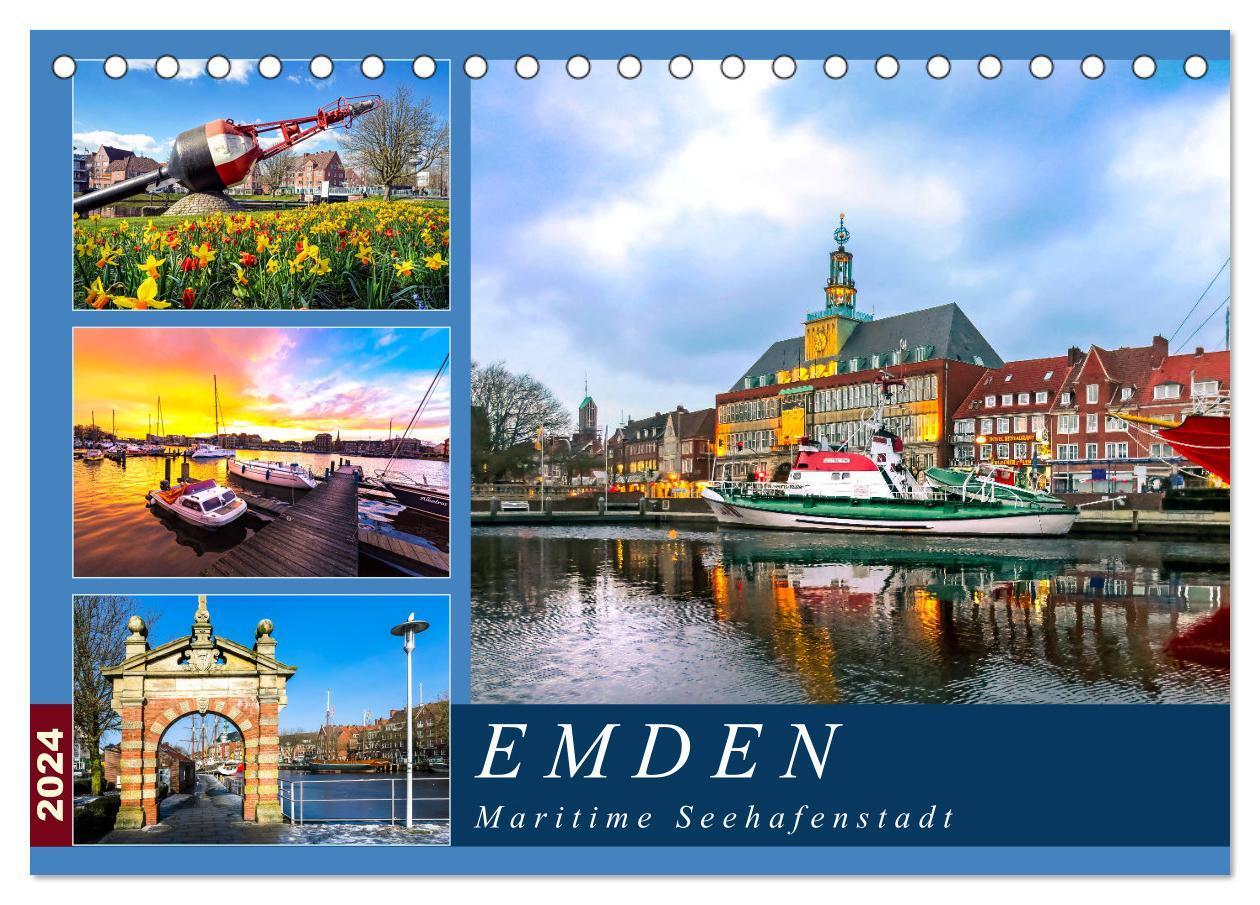 Cover: 9783675895713 | EMDEN maritime Seehafenstadt (Tischkalender 2024 DIN A5 quer),...