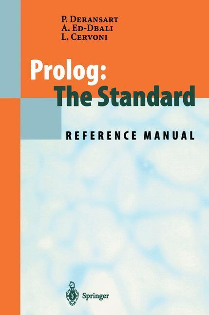 Cover: 9783540593041 | Prolog: The Standard | Reference Manual | Pierre Deransart (u. a.)