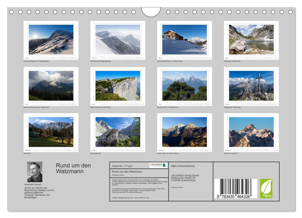 Bild: 9783435464326 | Rund um den Watzmann (Wandkalender 2025 DIN A4 quer), CALVENDO...