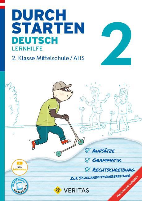 Cover: 9783710137518 | Durchstarten 2. Klasse - Deutsch Mittelschule/AHS - Lernhilfe | Buch