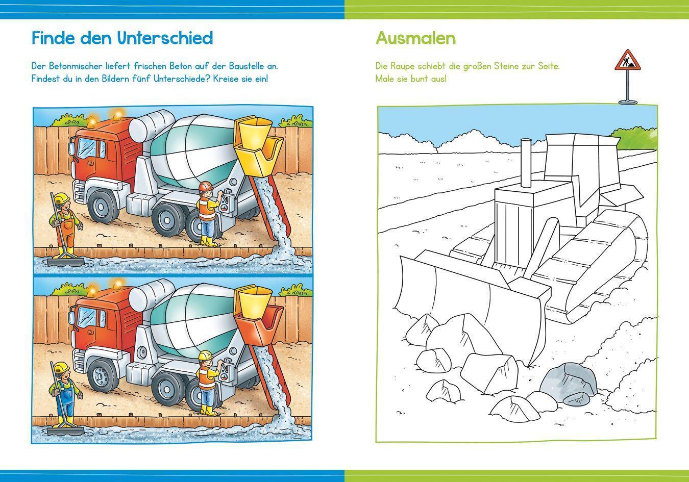Bild: 9783788644727 | Malen und Rätseln für Kindergartenkinder. Baustelle | Broschüre | 2021