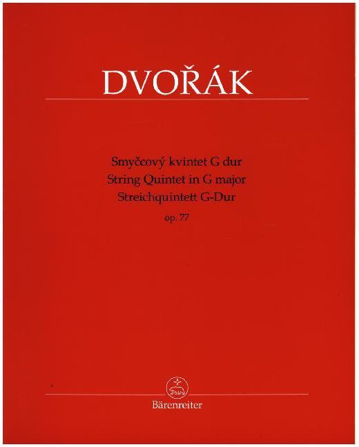 Cover: 9790260107199 | Streichquintett G-Dur (Smycový kvintet G dur) op. 77, Partitur und...