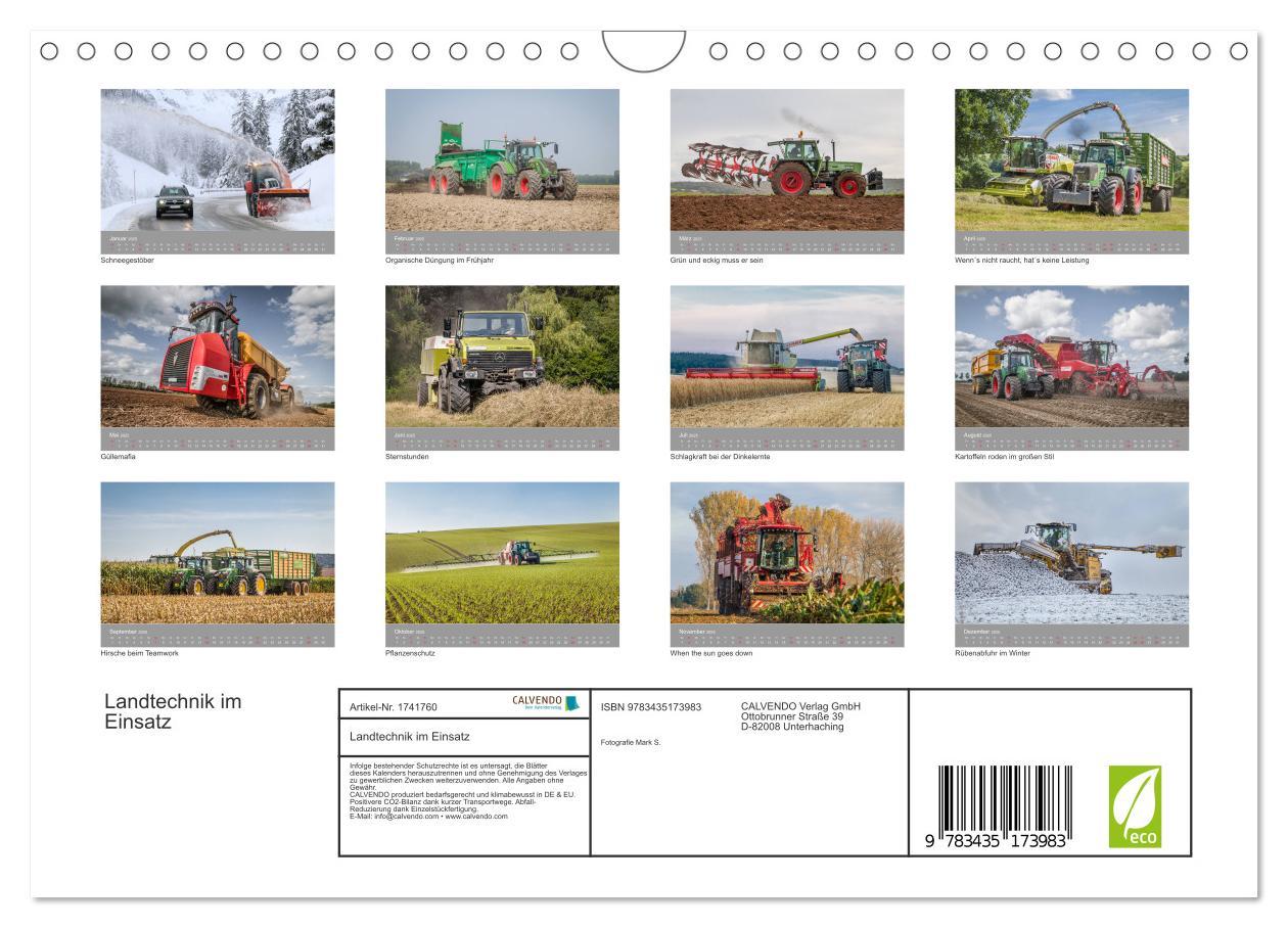 Bild: 9783435173983 | Landtechnik im Einsatz (Wandkalender 2025 DIN A4 quer), CALVENDO...