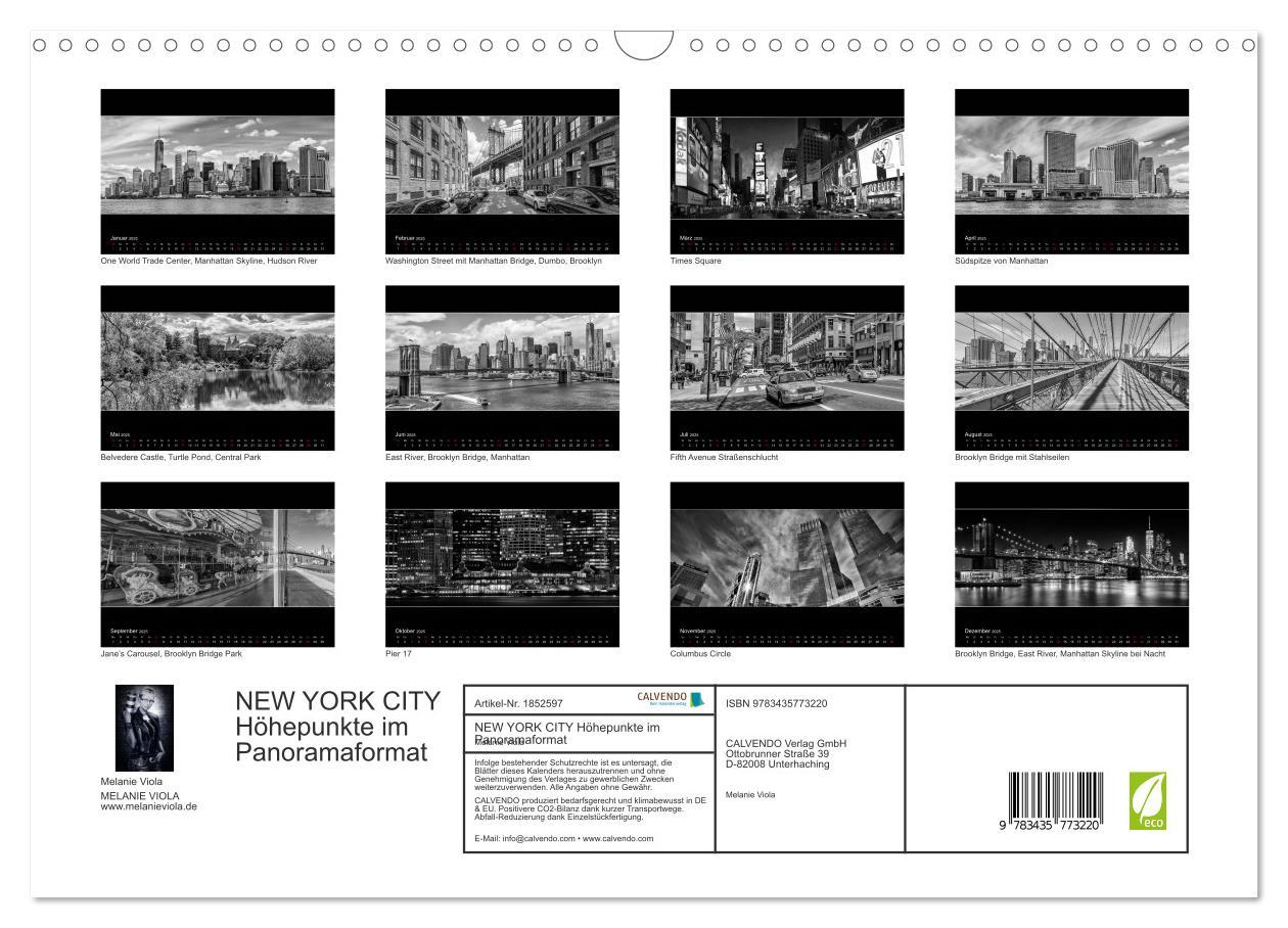 Bild: 9783435773220 | NEW YORK CITY Höhepunkte im Panoramaformat (Wandkalender 2025 DIN...