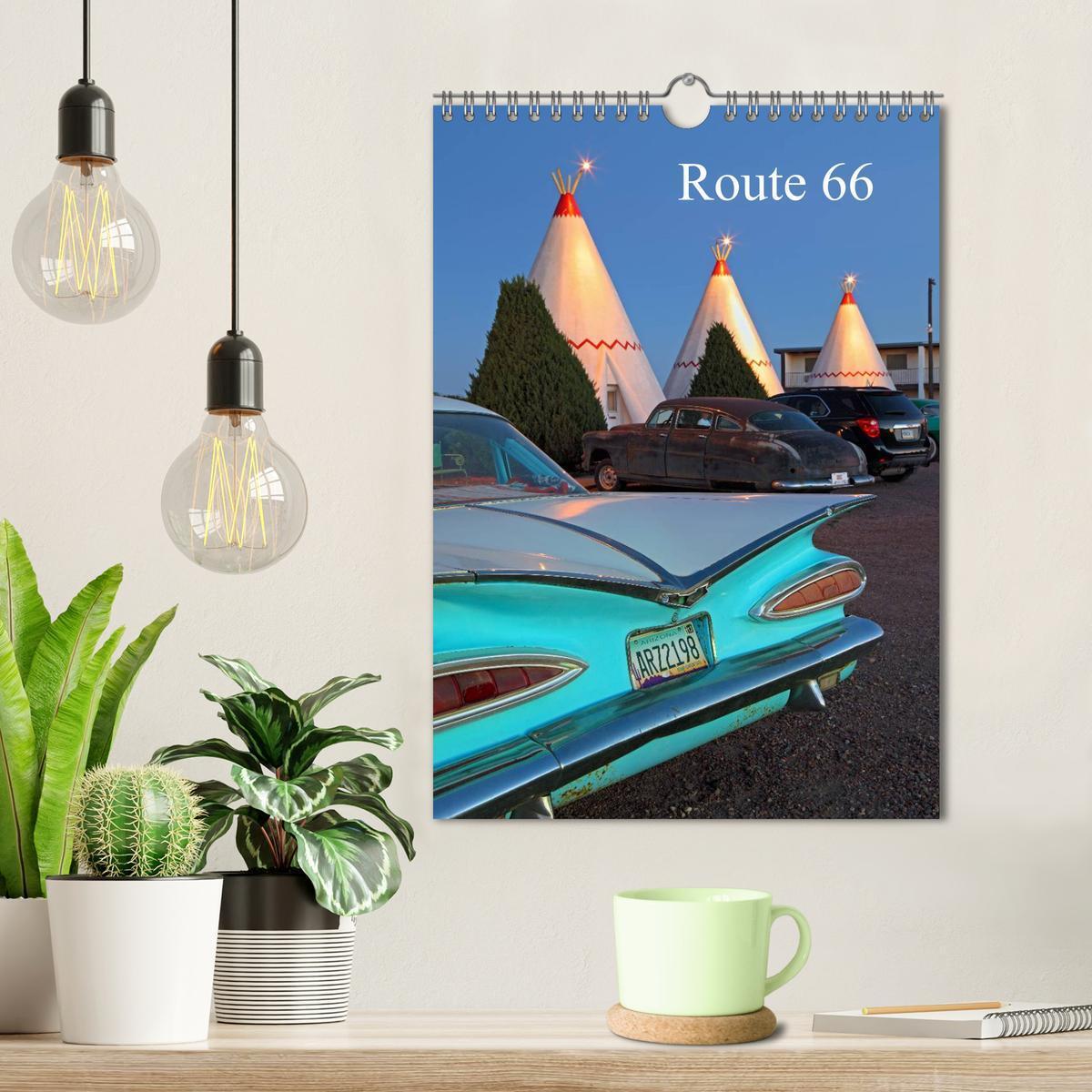 Bild: 9783457079881 | Route 66 (Wandkalender 2025 DIN A4 hoch), CALVENDO Monatskalender