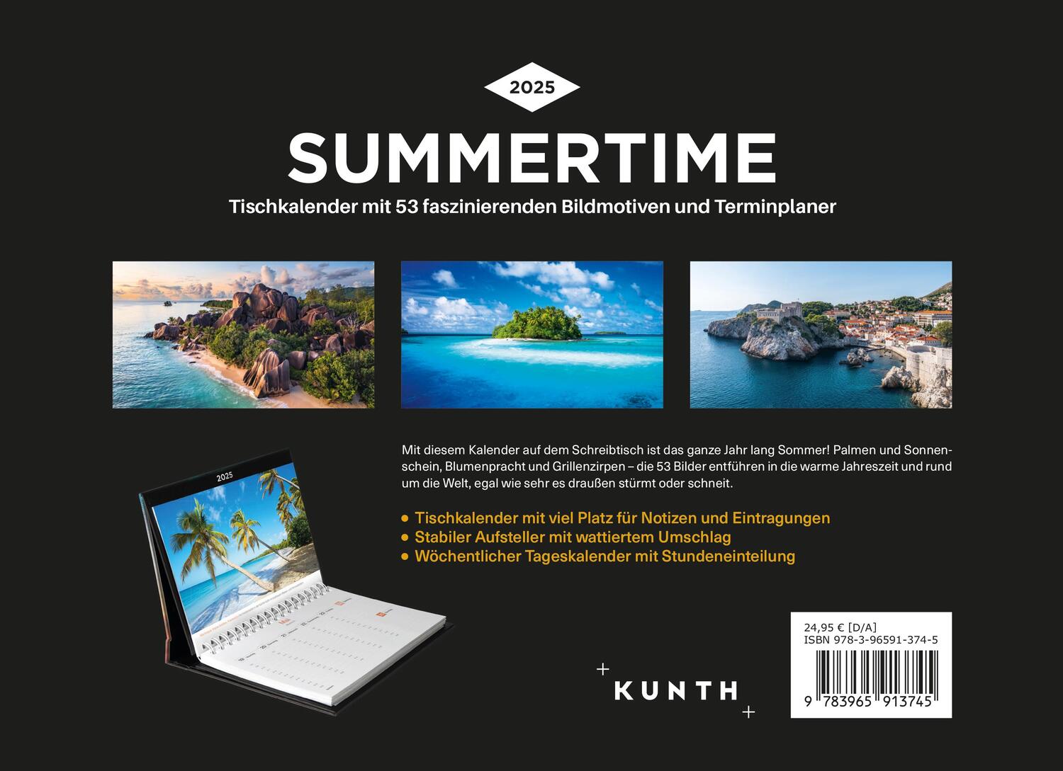 Rückseite: 9783965913745 | Summertime - KUNTH Tischkalender 2025 | Kalender | 54 S. | Deutsch