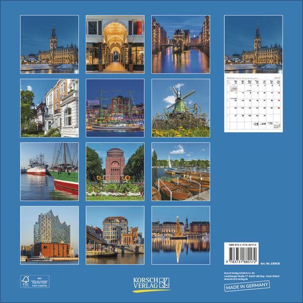 Bild: 9783731880172 | Hamburg 2025 | Korsch Verlag | Kalender | Englisch Broschur | 13 S.