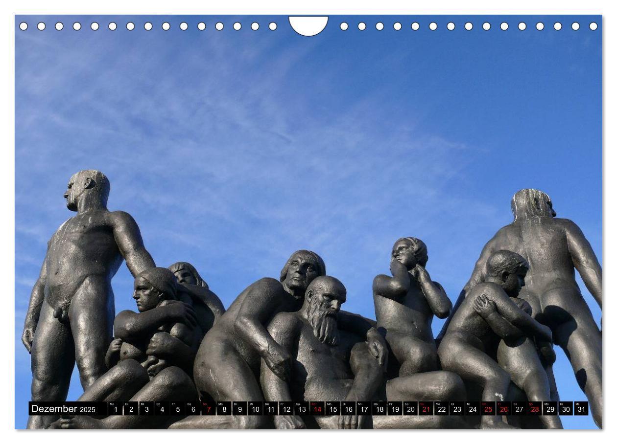 Bild: 9783435686216 | Vigeland Skulpturen Park Oslo (Wandkalender 2025 DIN A4 quer),...