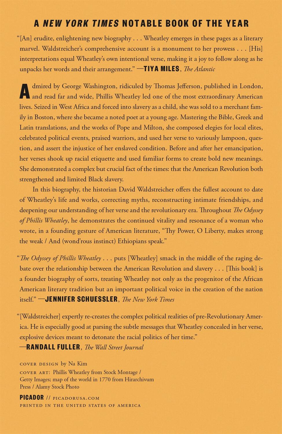 Rückseite: 9781250321732 | The Odyssey of Phillis Wheatley | David Waldstreicher | Taschenbuch