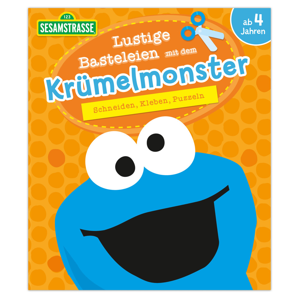 Cover: 9783963473647 | Lustige Basteleien mit dem Krümelmonster - Schneiden, Kleben, Puzzeln