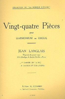 Cover: 9790230350440 | 24 pièces vol.1 (nos.1-12) pour harmonium (orgue) | Jean Langlais