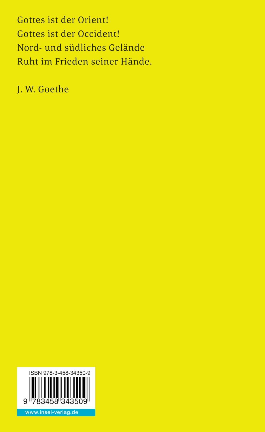 Rückseite: 9783458343509 | Goethe und der Islam | Katharina Mommsen | Taschenbuch | 527 S. | 2011