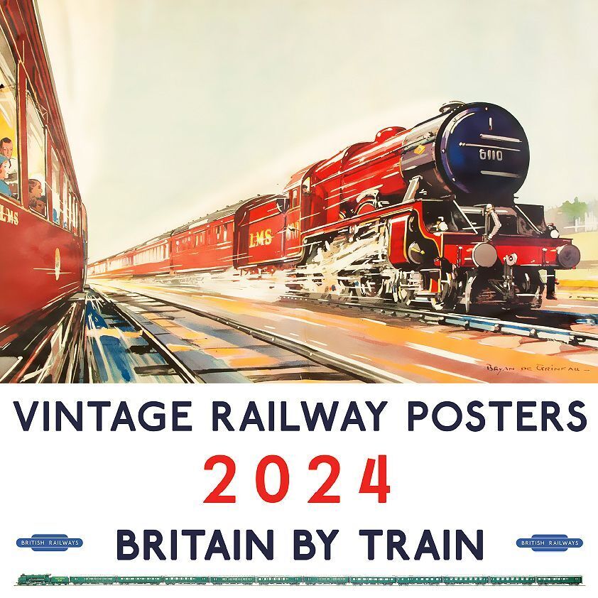 Cover: 9781960825575 | Vintage Railway Posters 2024 | Kalender | 28 S. | Deutsch | 2024