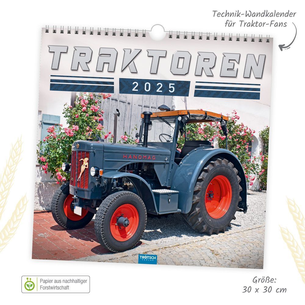 Bild: 9783988022653 | Trötsch Technikkalender Traktoren 2025 | Wandkalender Technikkalender