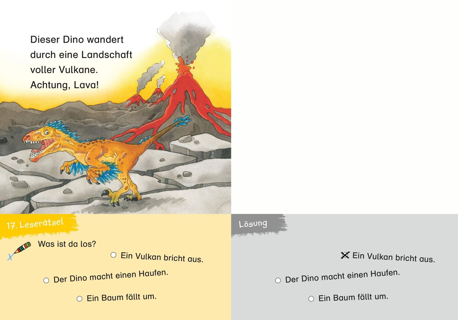 Bild: 9783737334556 | Duden Leseprofi - 3-Minuten-Leserätsel für Erstleser: Vorsicht, Dinos!