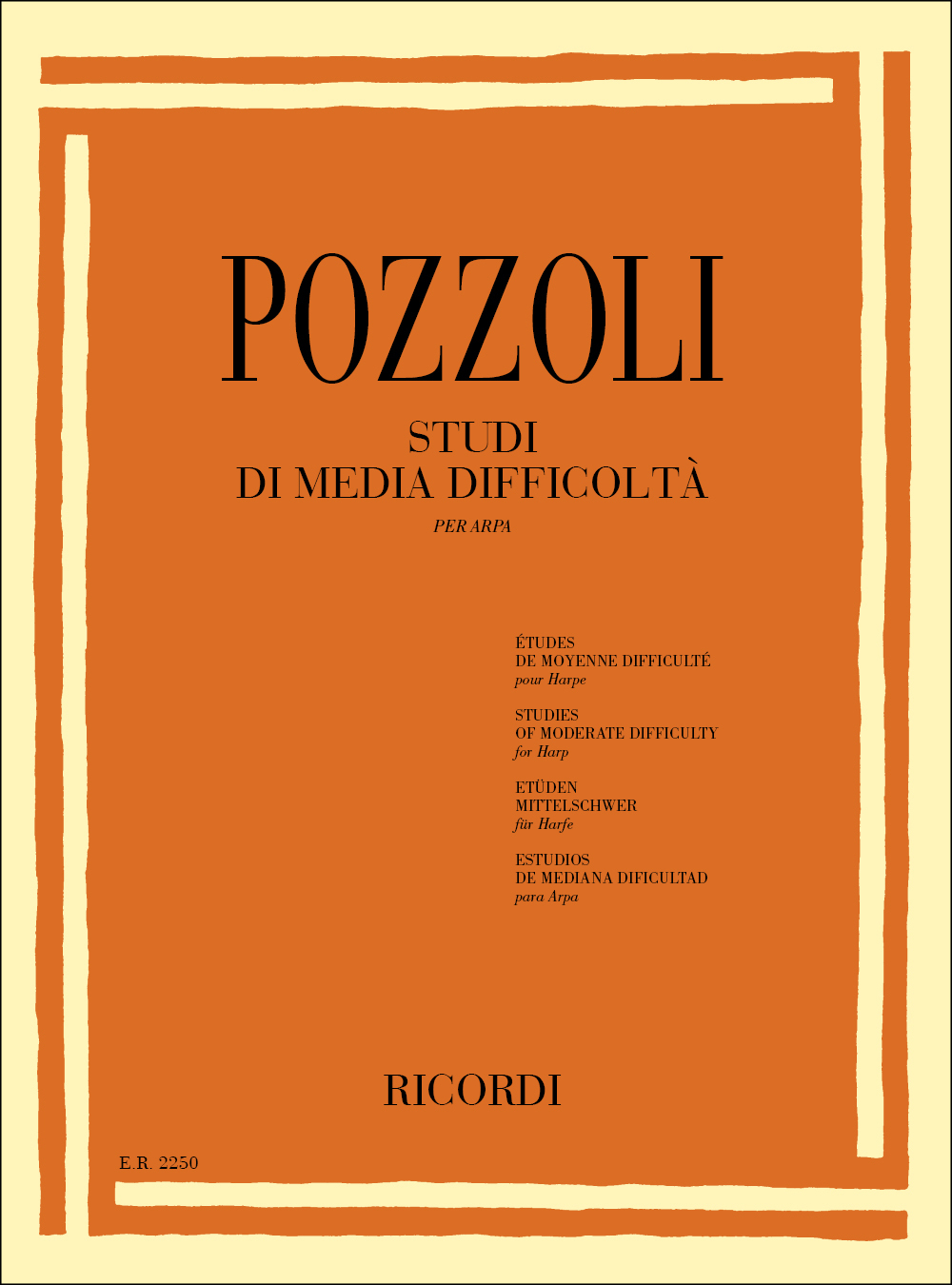 Cover: 9790041822501 | Studi di media difficolta für Harfe | Per Arpa | Ricordi