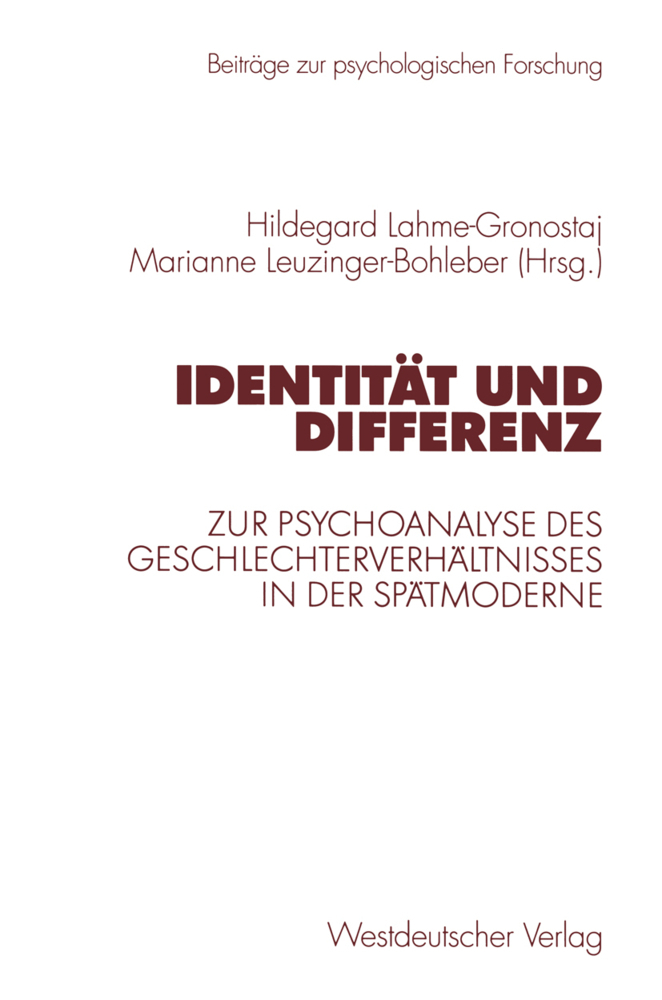 Cover: 9783531134833 | Identität und Differenz | Hildegard Lahme-Gronostaj (u. a.) | Buch
