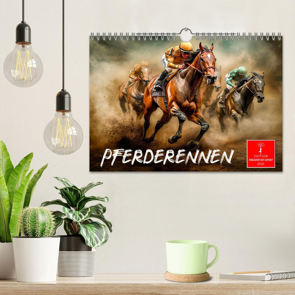 Bild: 9783457208359 | Pferderennen (Wandkalender 2025 DIN A4 quer), CALVENDO Monatskalender