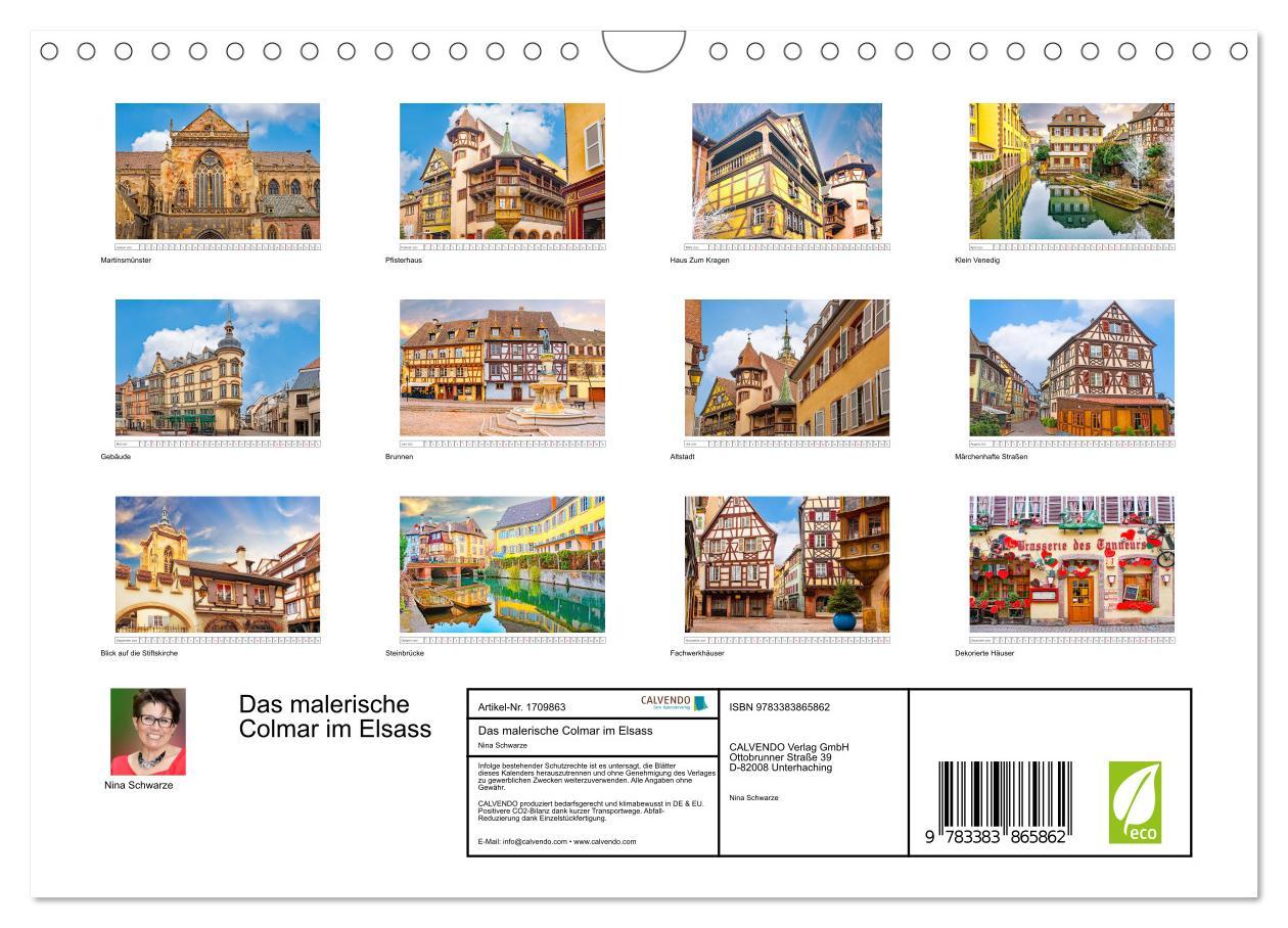 Bild: 9783383865862 | Das malerische Colmar im Elsass (Wandkalender 2025 DIN A4 quer),...